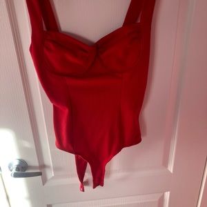 Red body suit